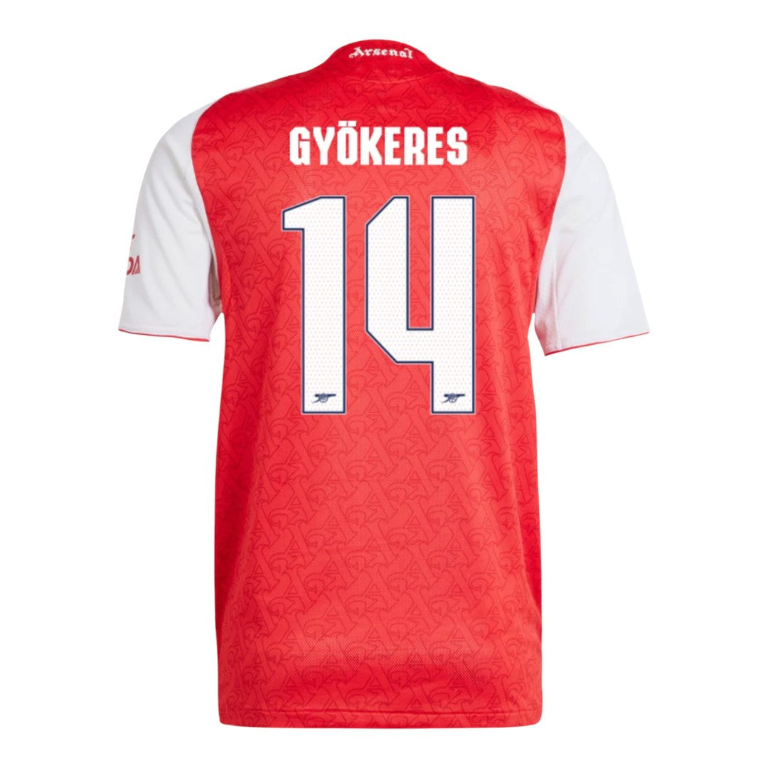 GYÖKERES #14 Arsenal 25/26 Authentic Men's Home Shirt - Arsenal Font