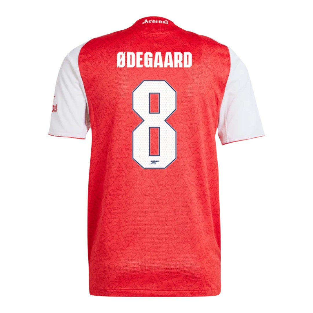 ØDEGAARD #8 Arsenal 25/26 Authentic Men's Home Shirt - Arsenal Font