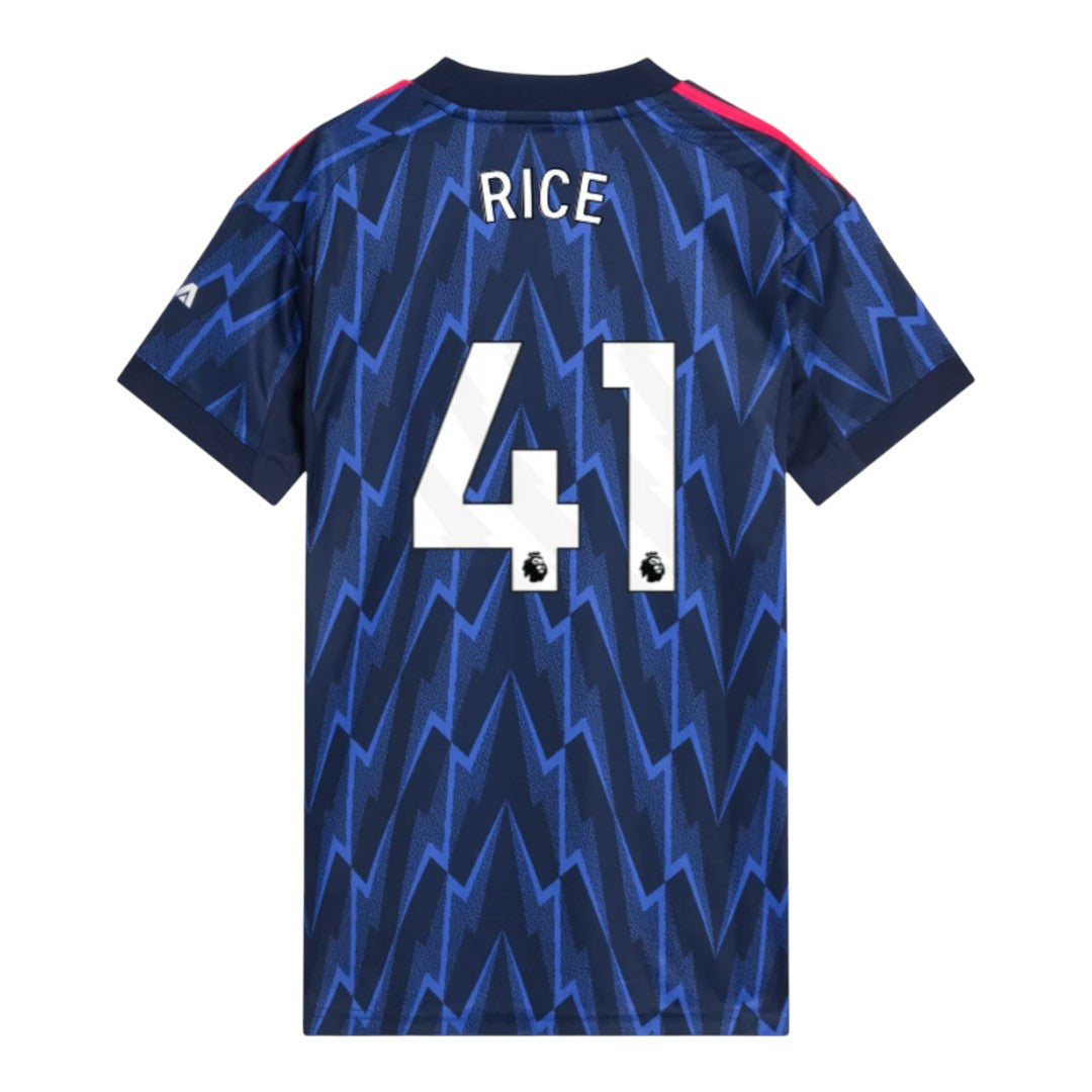 RICE #41 Arsenal 25/26 Stadium Men's Away Shirt - PL Font