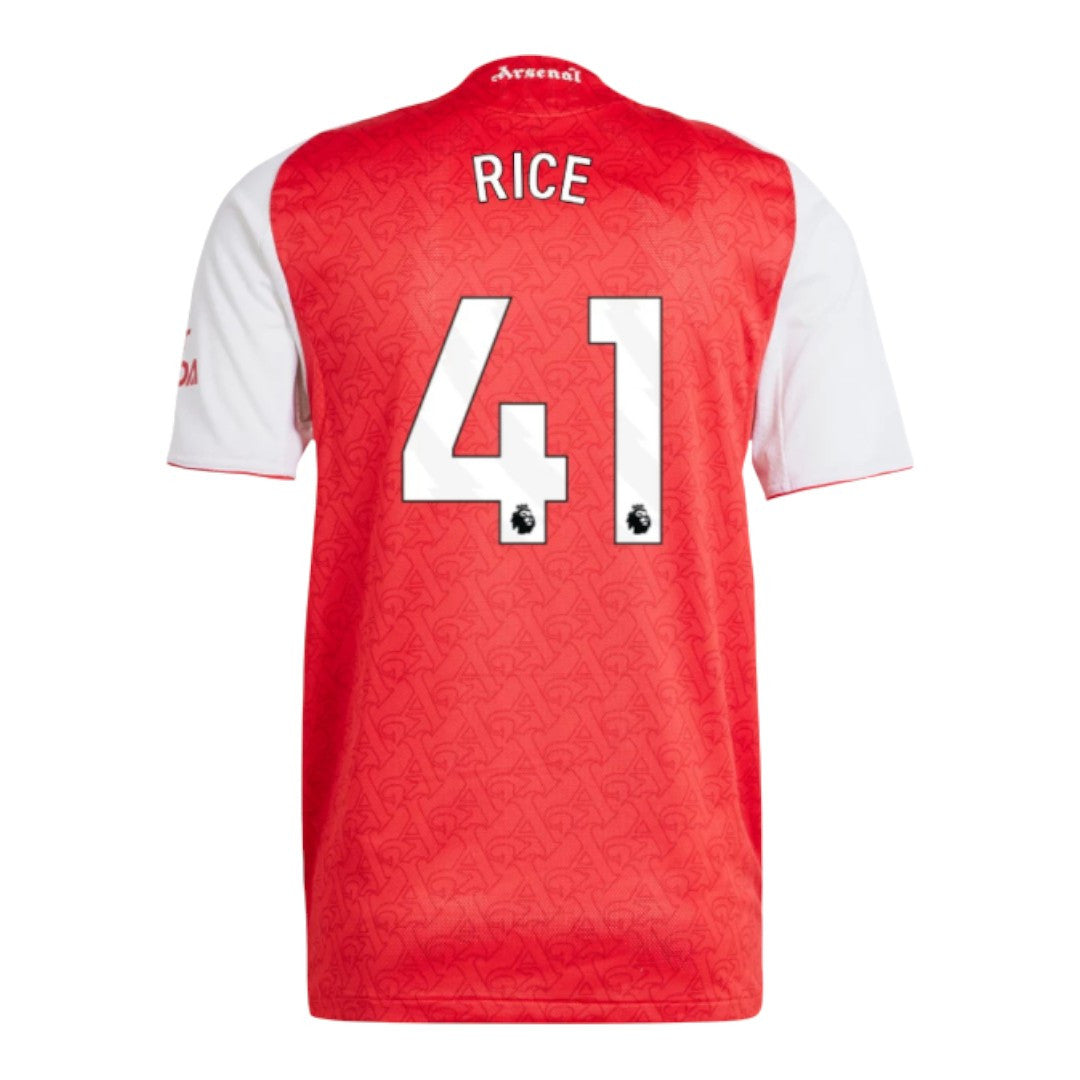 RICE #41 Arsenal 25/26 Authentic Men's Home Shirt - PL Font