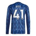 RICE #41 Arsenal 25/26 Men's Away Long Sleeve Shirt - PL Font