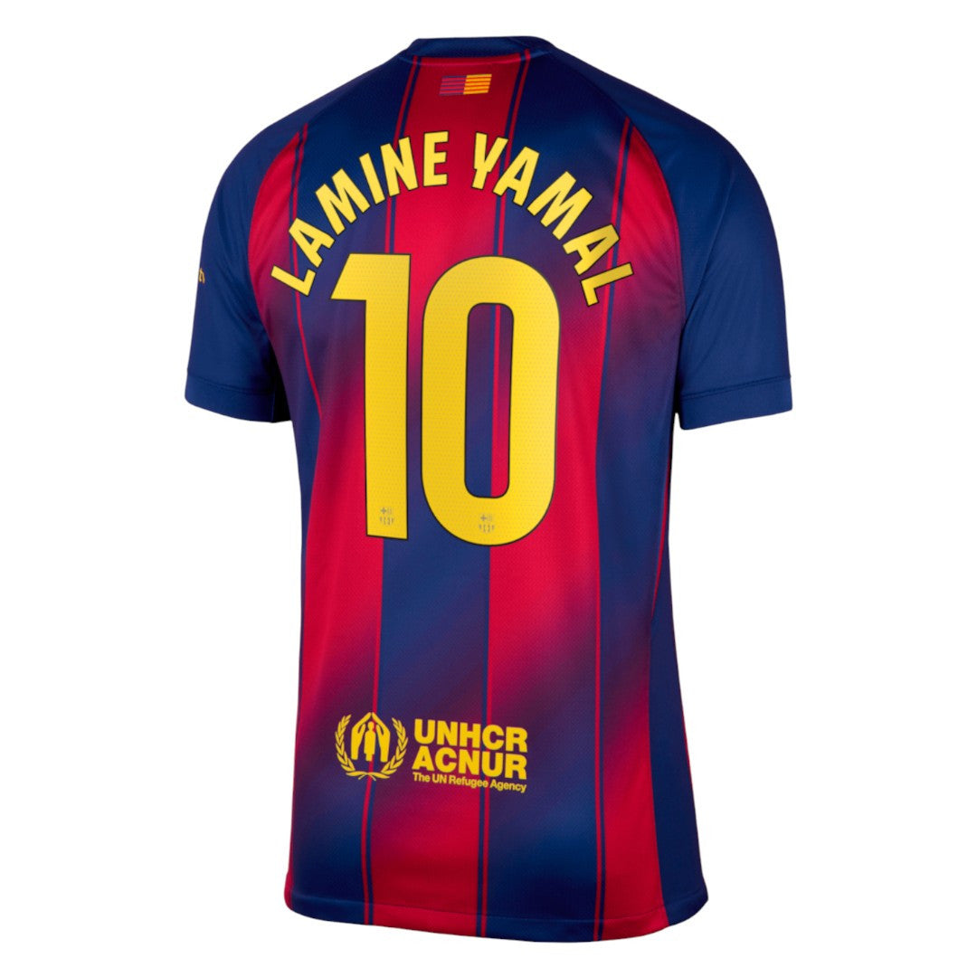 LAMINE YAMAL #10 Barcelona 25/26 Stadium Men's Home Shirt - La Liga Font