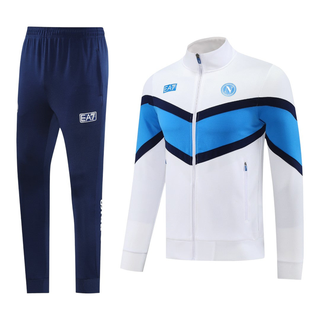 SSC Napoli 25/26 Men's White Long Zip Jacket
