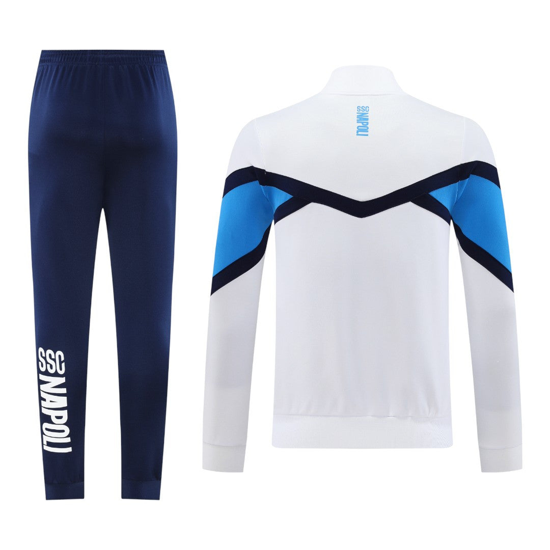 SSC Napoli 25/26 Men's White Long Zip Jacket