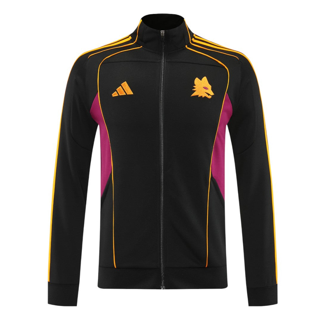 AS Roma 25/26 Men's Black Long Zip Jacket