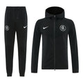 Chelsea 25/26 Men's Black Long Zip Hoodie Tracksuit