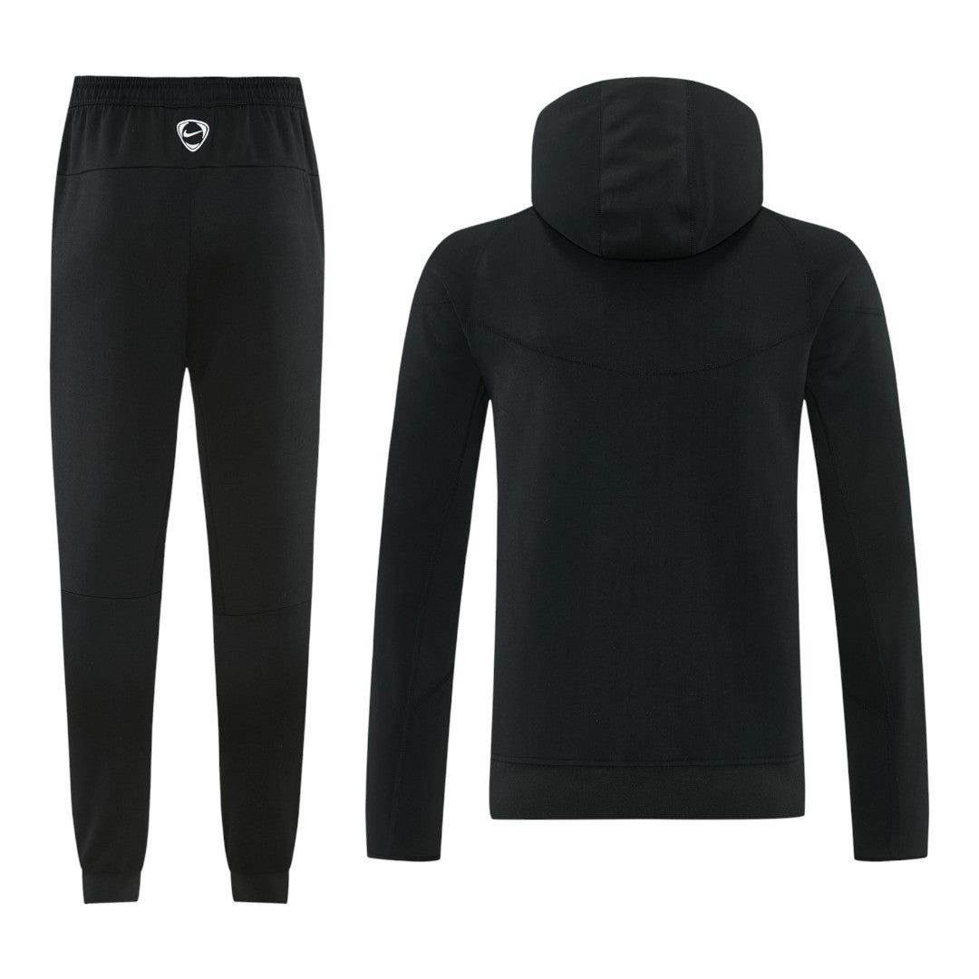 Chelsea 25/26 Men's Black Long Zip Hoodie Tracksuit