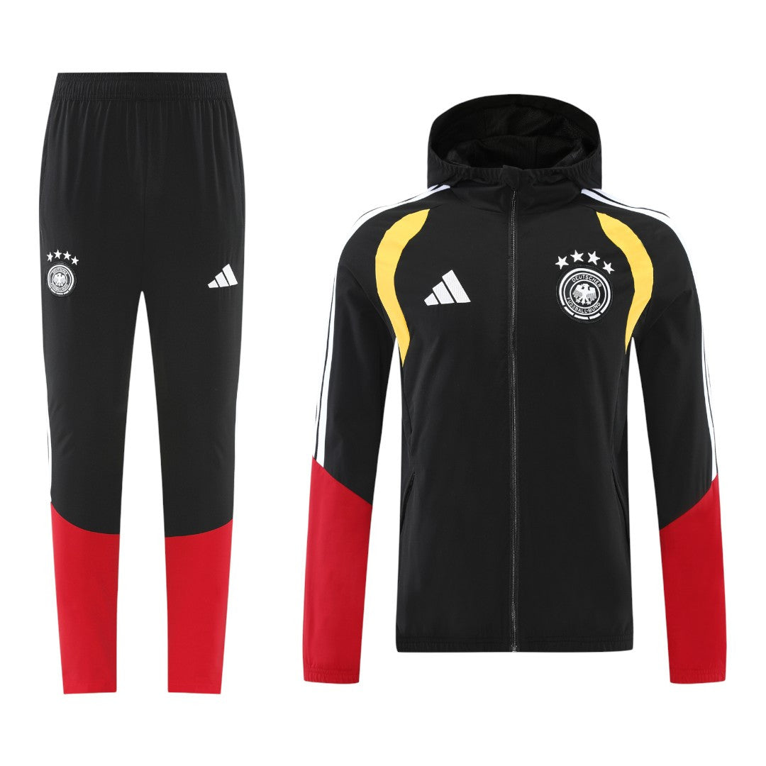 Germany 2026 Men's Black Long Zip Windbreaker