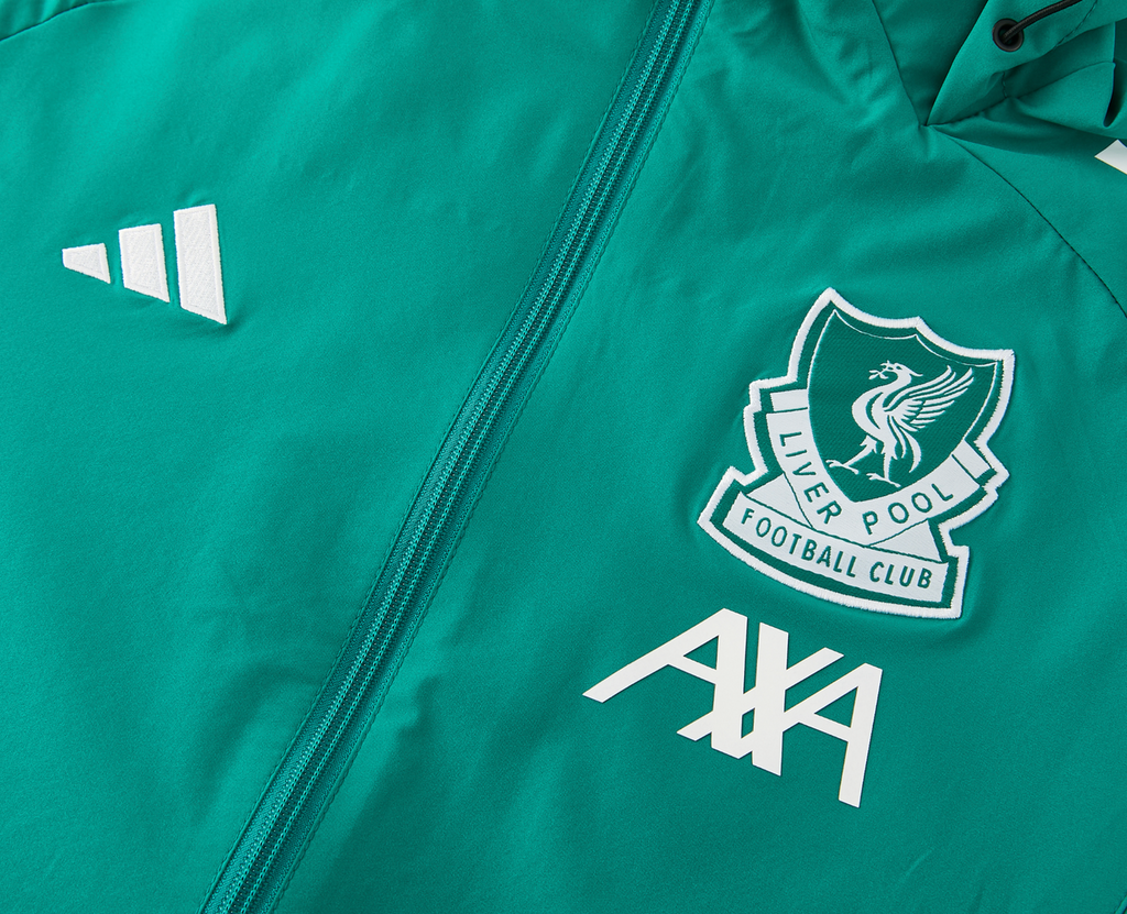 Liverpool 25/26 Men's Green Long Zip Windbreaker