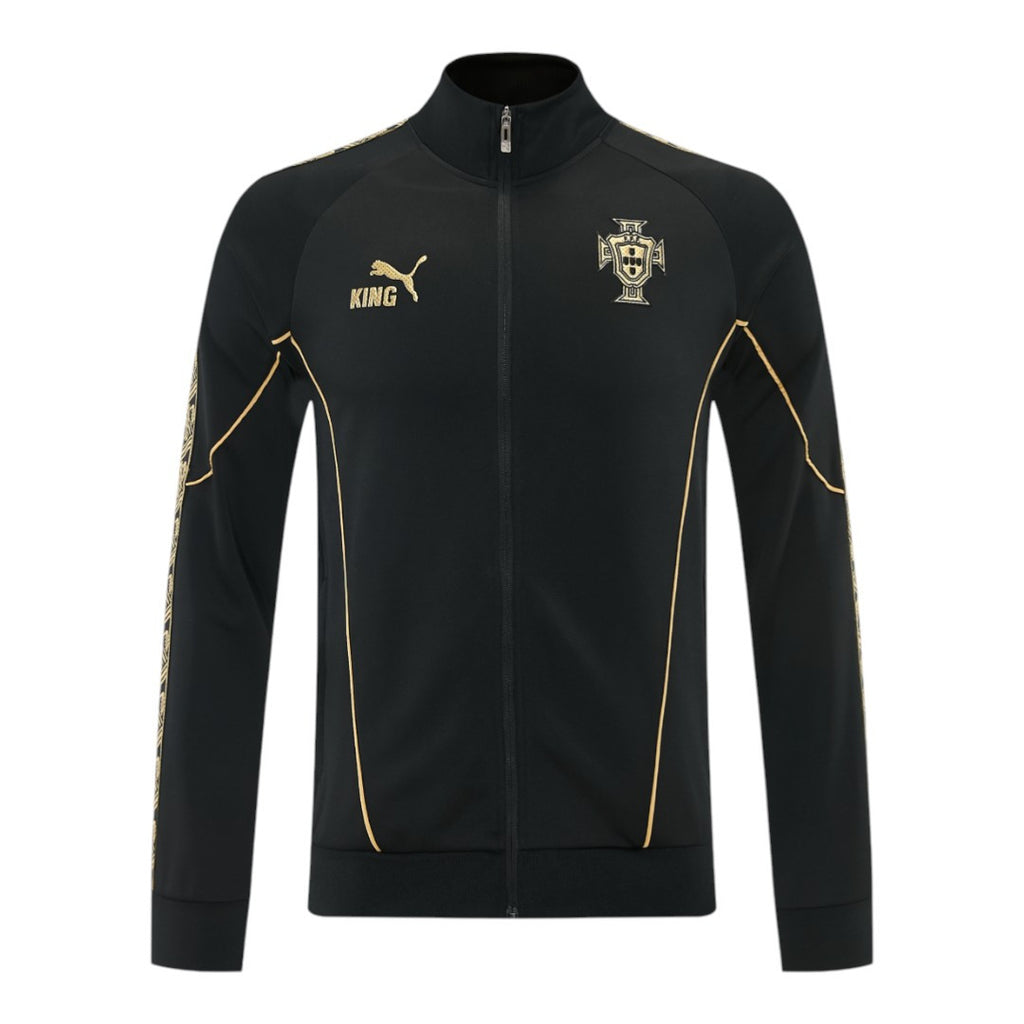 Portugal 2026 Men's Black Long Zip Jacket