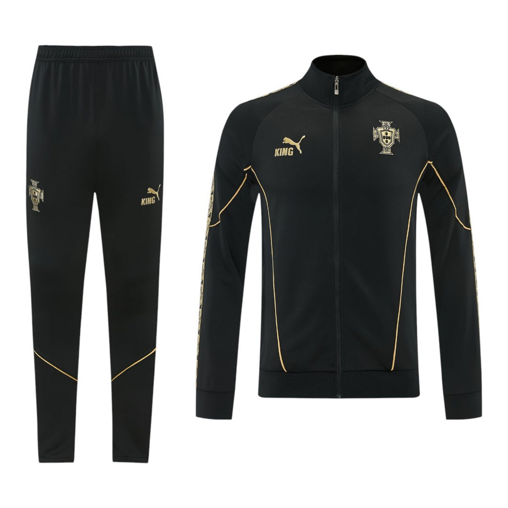 Portugal 2026 Men's Black Long Zip Jacket