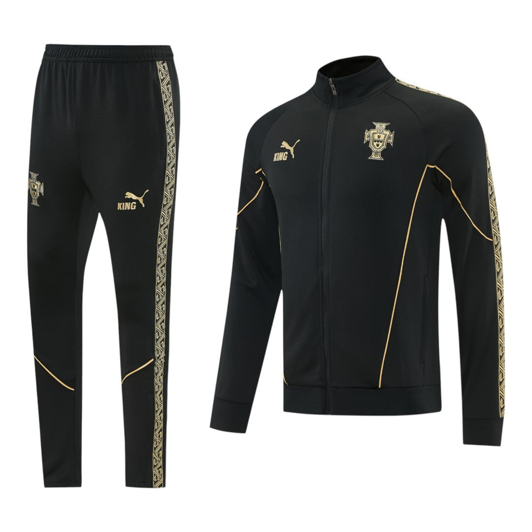 Portugal 2026 Men's Black Long Zip Jacket