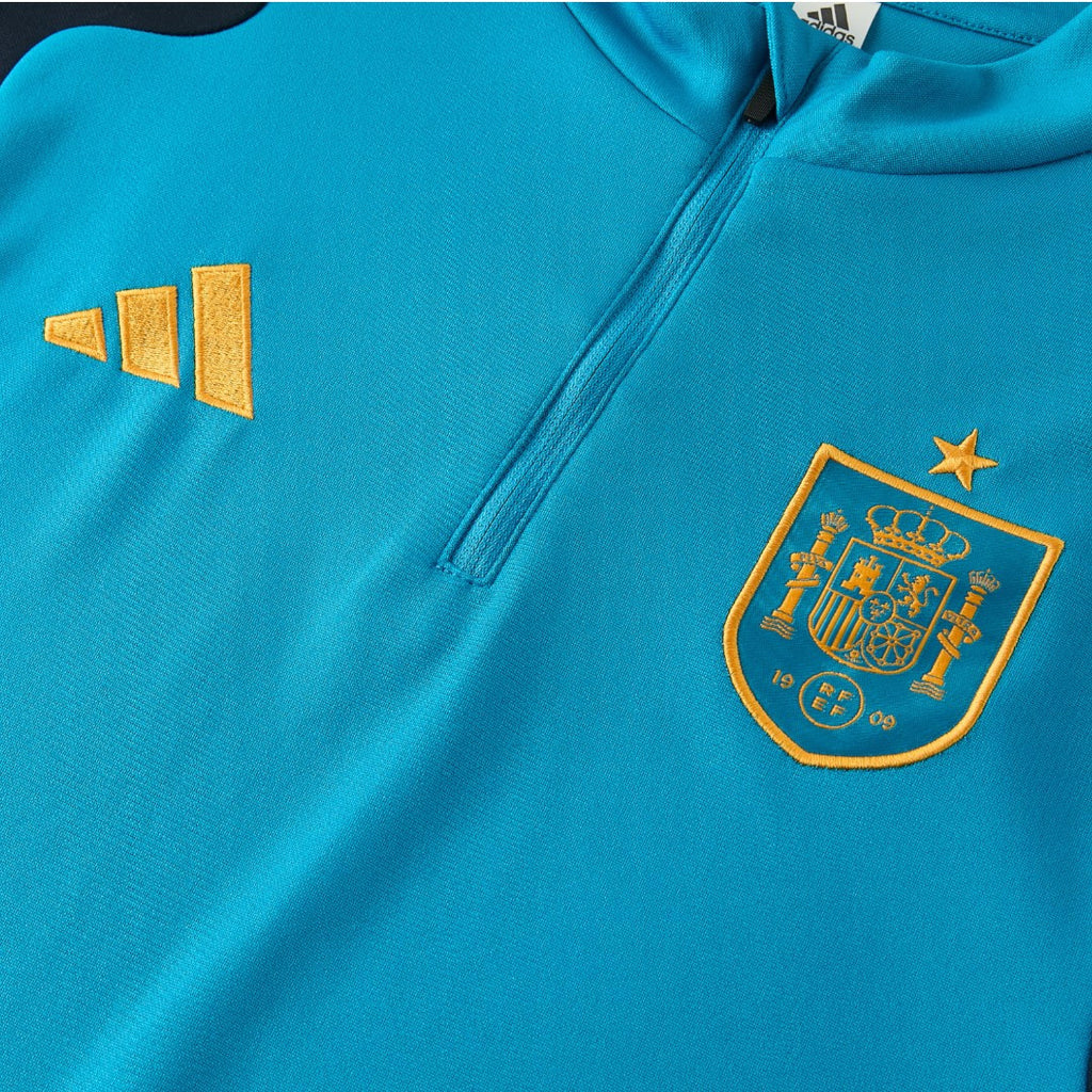 Spain 2026 Men's Light Blue Short Zip Tracksuit