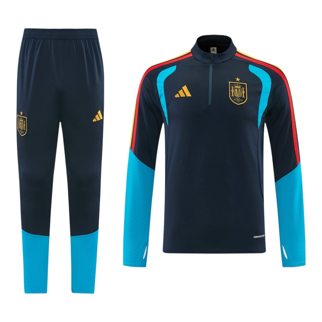 Spain 2026 Men's Dark Blue Short Zip Tracksuit