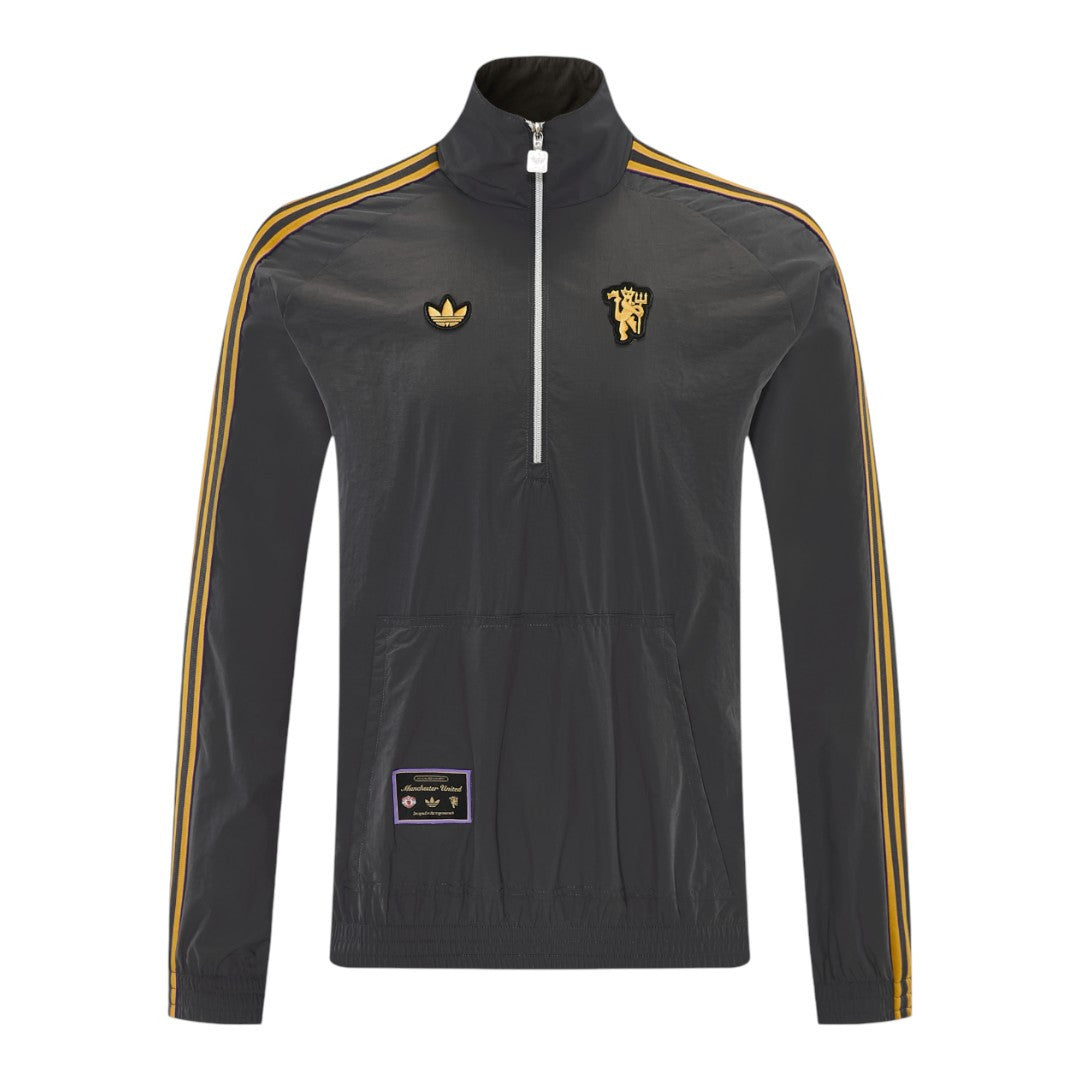 Manchester United 25/26 Men's Gray Half Zip Jacket