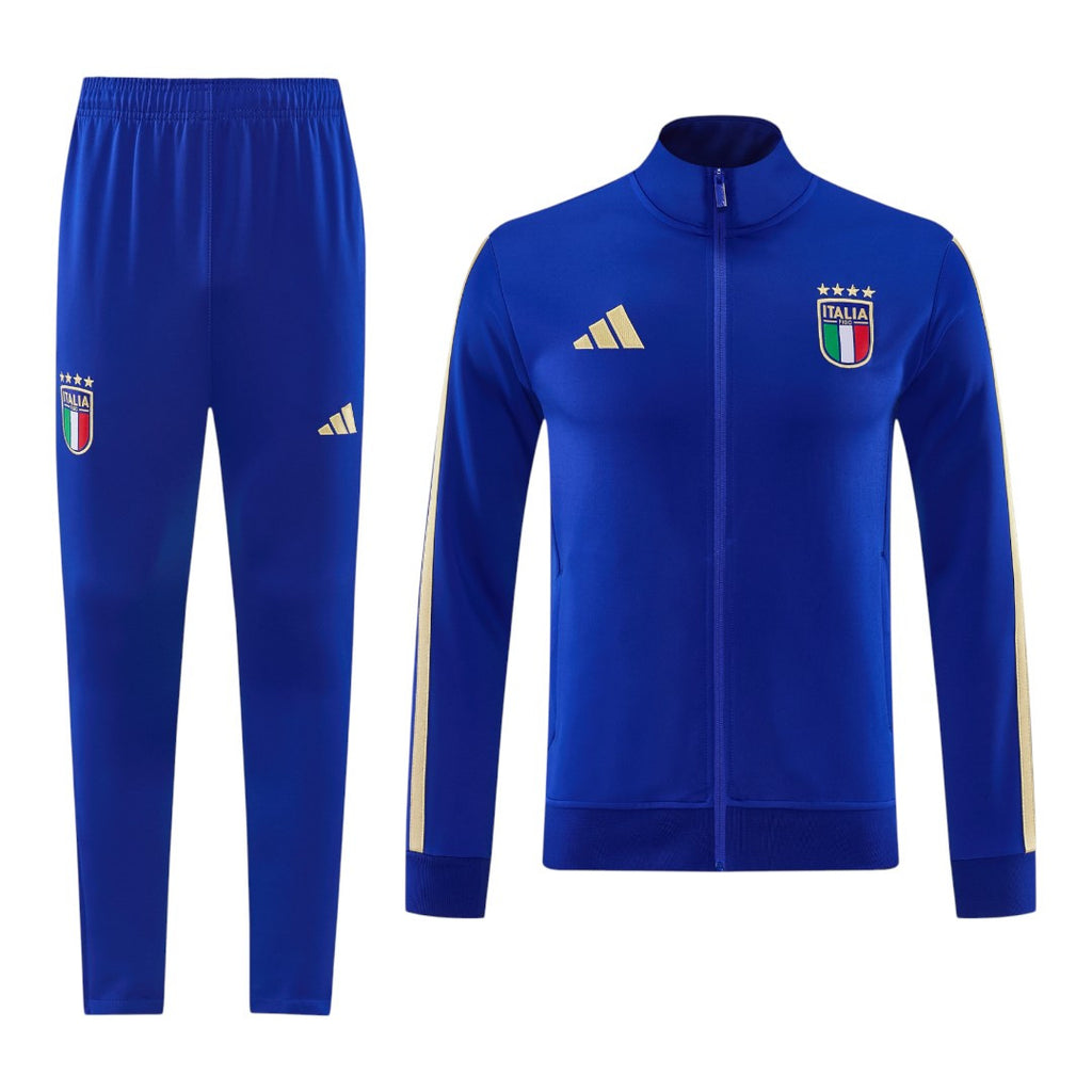 Italy 2026 Men's Blue Long Zip Jacket