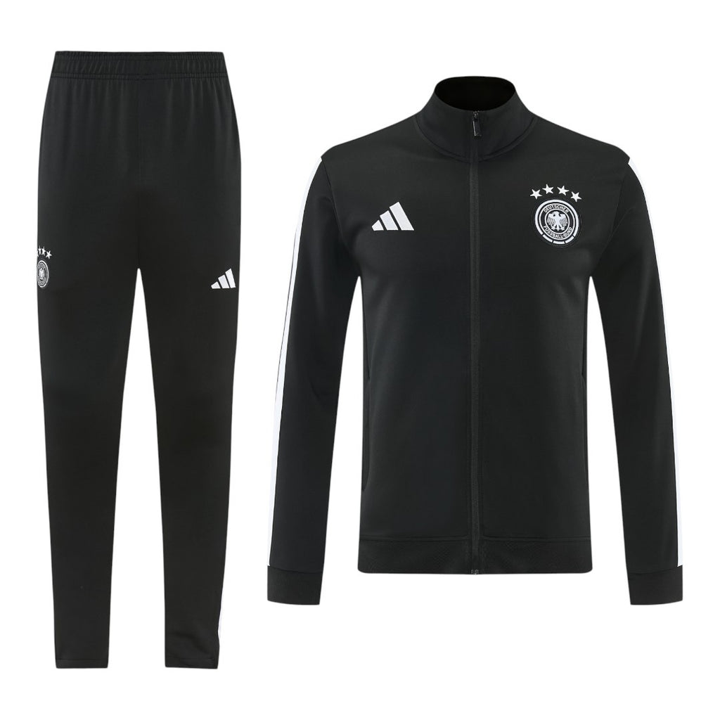 Germany 2026 Men's Black-White Long Zip Jacket