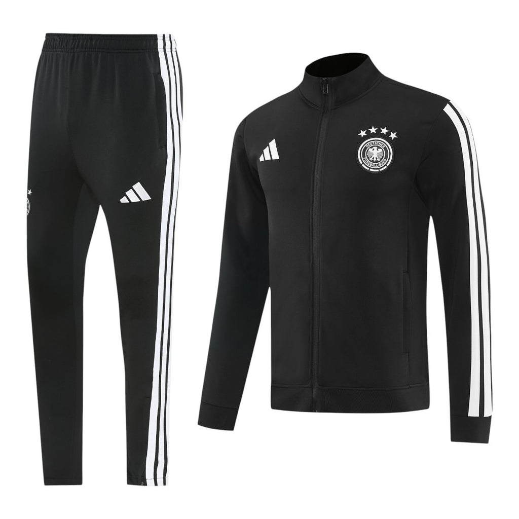 Germany 2026 Men's Black-White Long Zip Jacket