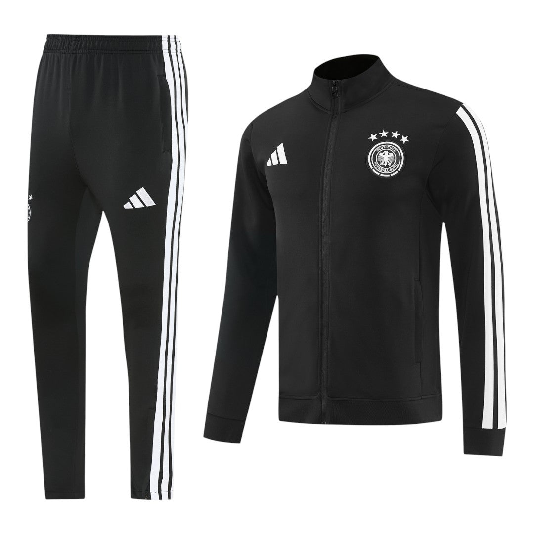 Germany 2026 Men's Black-White Long Zip Jacket