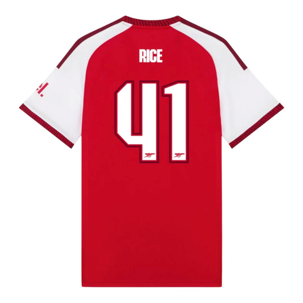 RICE #41 Arsenal 26/27 Authentic Men's Home Shirt - Club Font