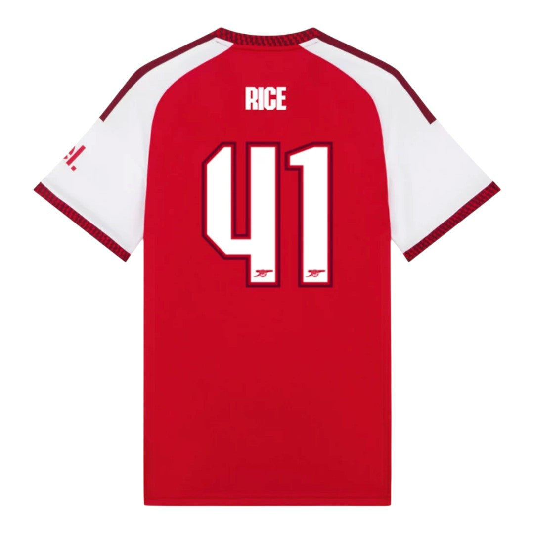 RICE #41 Arsenal 26/27 Authentic Men's Home Shirt - Club Font