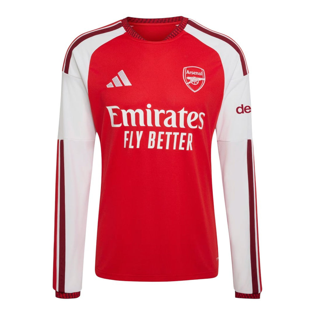 RICE #41 Arsenal 26/27 Men's Home Long Sleeve Shirt - PL Font
