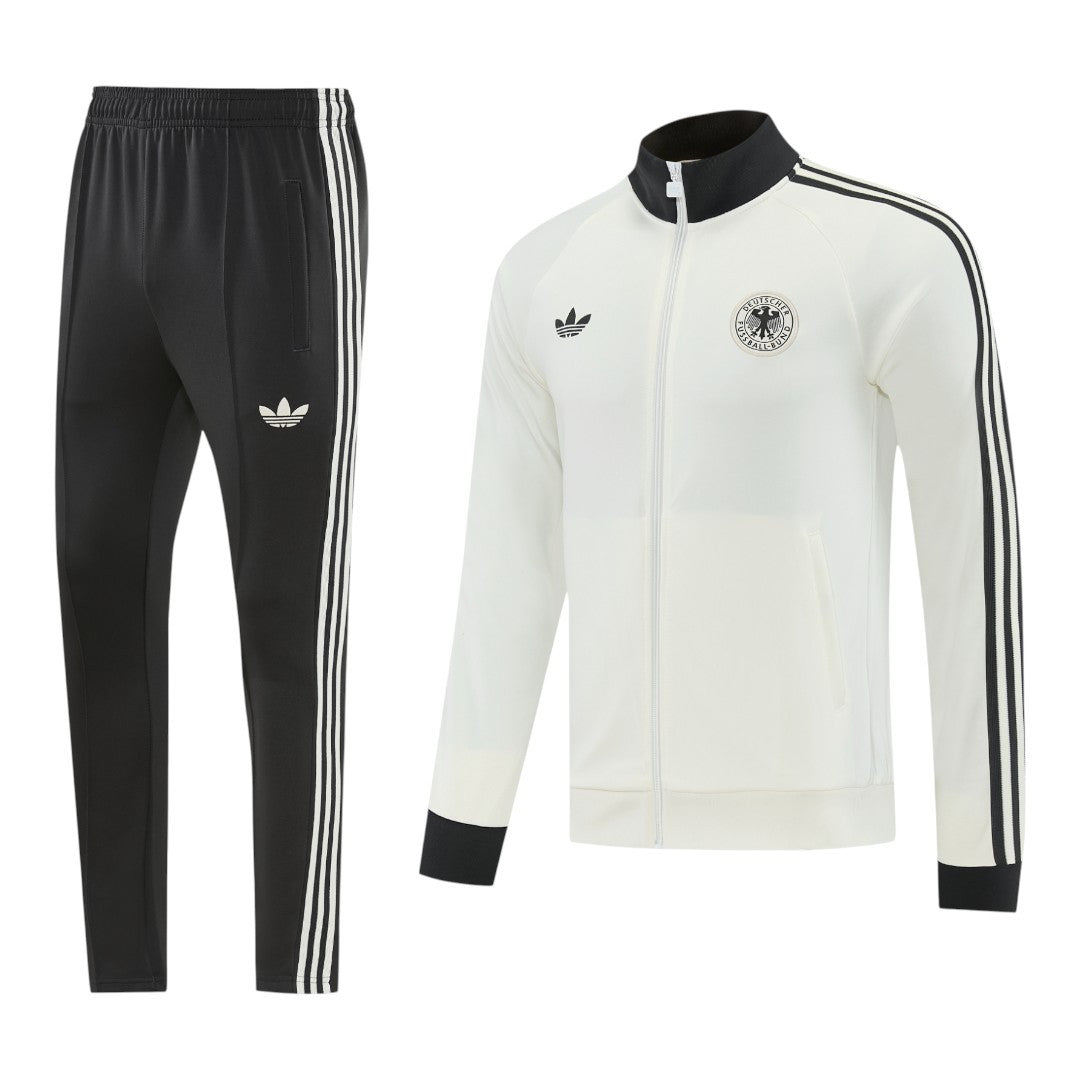Germany 2026 Men's Cream Long Zip Jacket