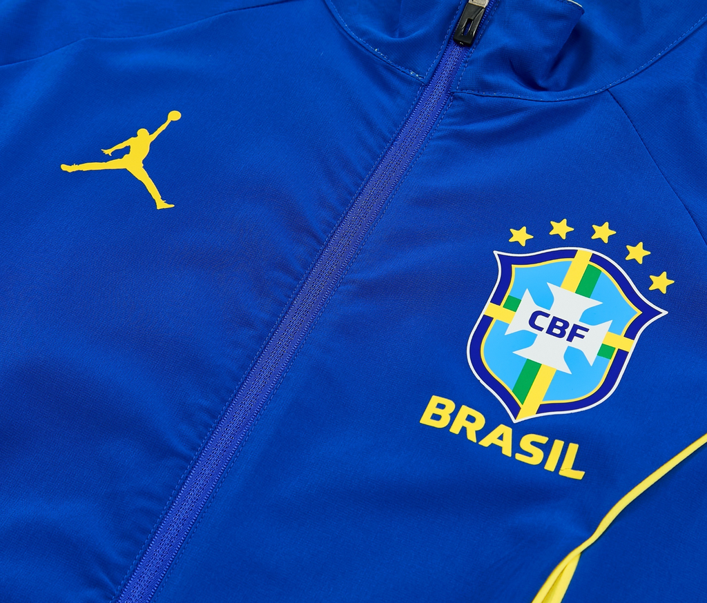 Brazil 2026 Men's Royal Blue Long Zip Tracksuit
