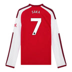 SAKA #7 Arsenal 26/27 Men's Home Long Sleeve Shirt - PL Font
