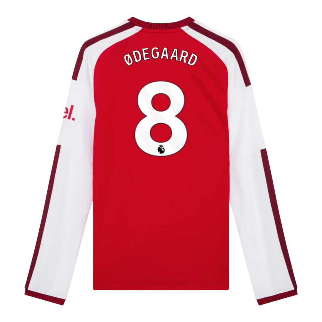 ØDEGAARD #8 Arsenal 26/27 Men's Home Long Sleeve Shirt - PL Font