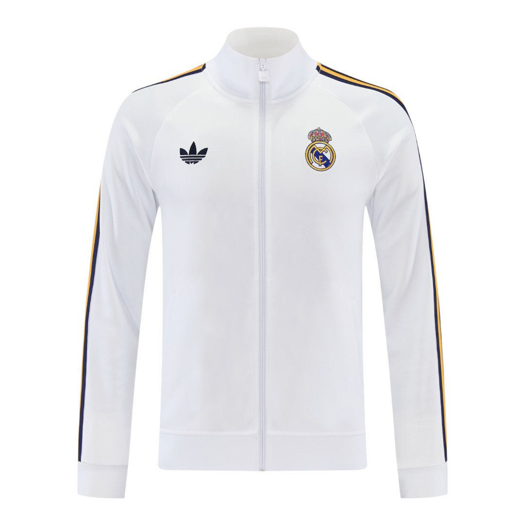 Real Madrid 26/27 Men's White Long Zip Jacket