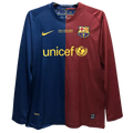 Barcelona 08/09 Men's Home Retro Long Sleeve Shirt UCL Edition