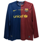 Barcelona 08/09 Men's Home Retro Long Sleeve Shirt UCL Edition