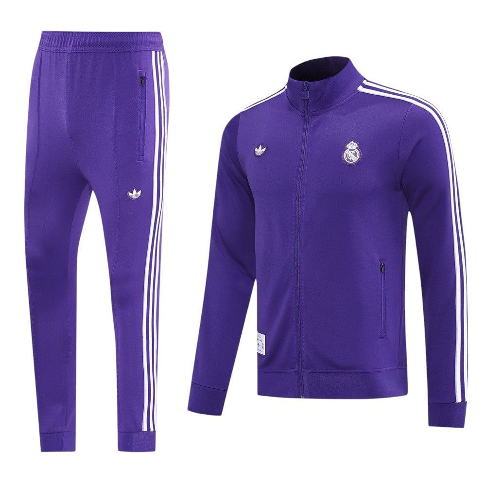Real Madrid 24/25 Men's Originals Purple Long Zip Jacket