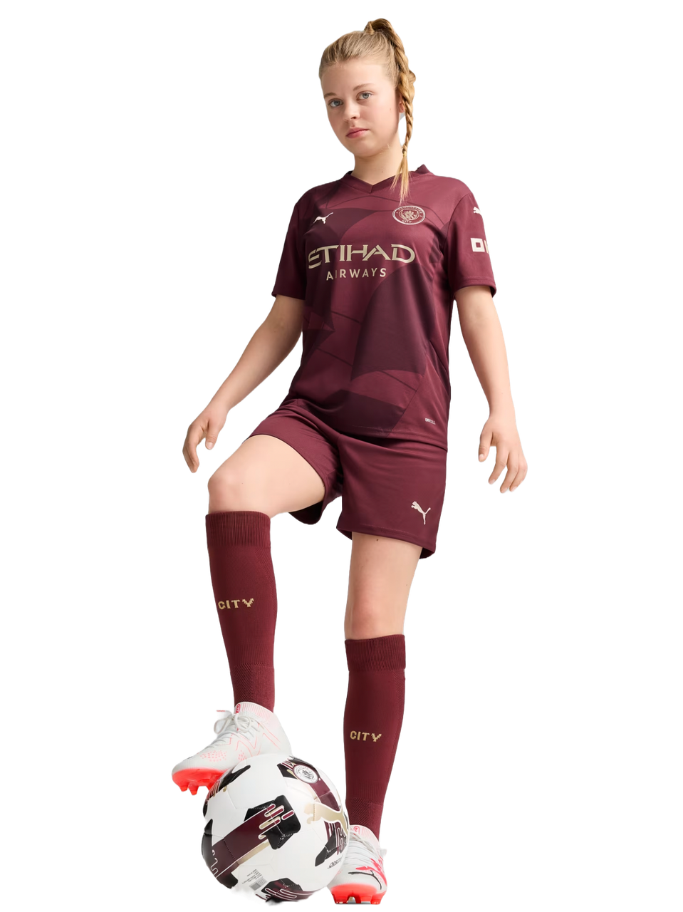 HAALAND #9 Manchester City 24/25 Kid's Third Shirt and Shorts - PL Font