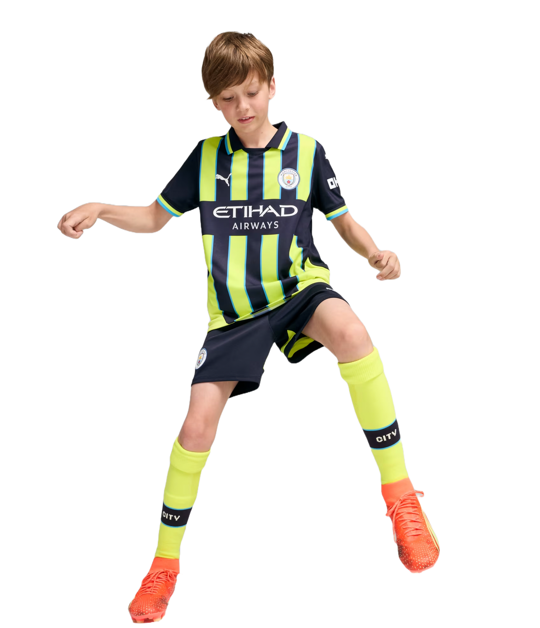 FODEN #47 Manchester City 24/25 Kid's Away Shirt and Shorts - PL Font