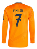 VINI JR #7 Real Madrid 24/25 Men's Away Long Sleeve Shirt