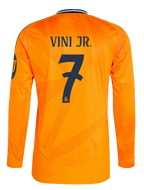 VINI JR #7 Real Madrid 24/25 Men's Away Long Sleeve Shirt