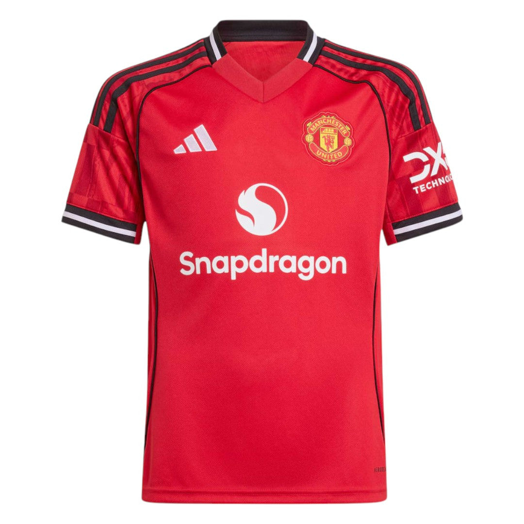 B.FERNANDES #8 Manchester United 25/26 Kid's Home Mini-Kit - Man United Font
