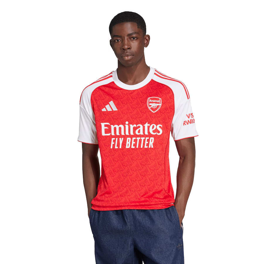 ØDEGAARD #8 Arsenal 25/26 Stadium Men's Home Shirt - Arsenal Font